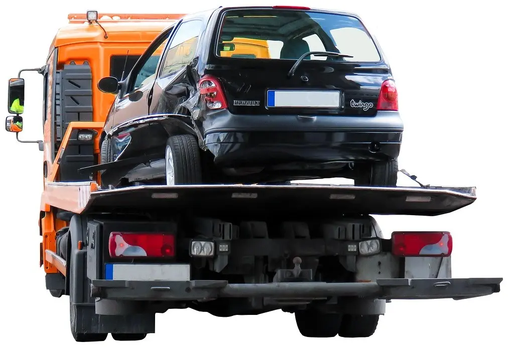 Towing Truck caring a vehicle